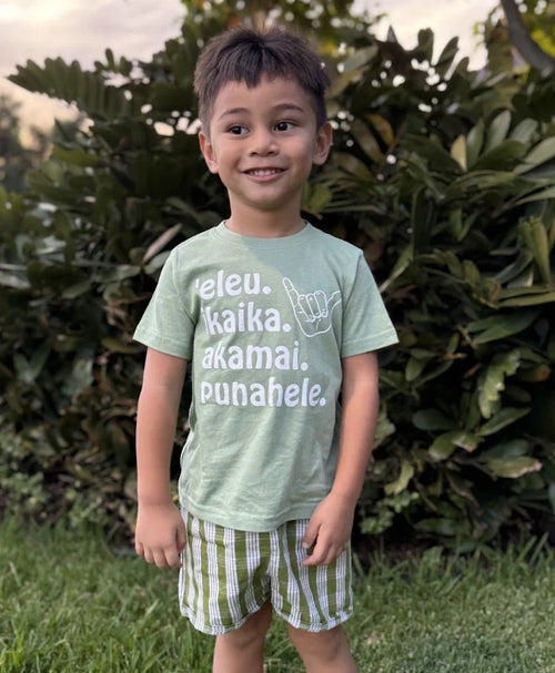 Punahele Keiki Tee Green