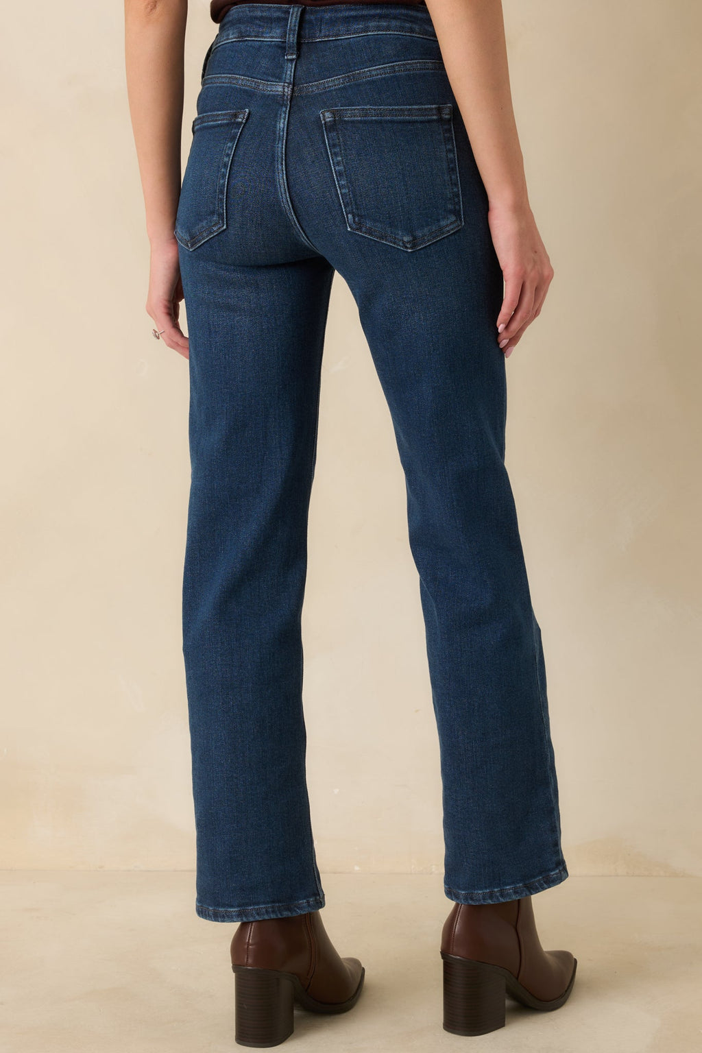 The Daily Edit Dark Wash Straight Leg Jeans