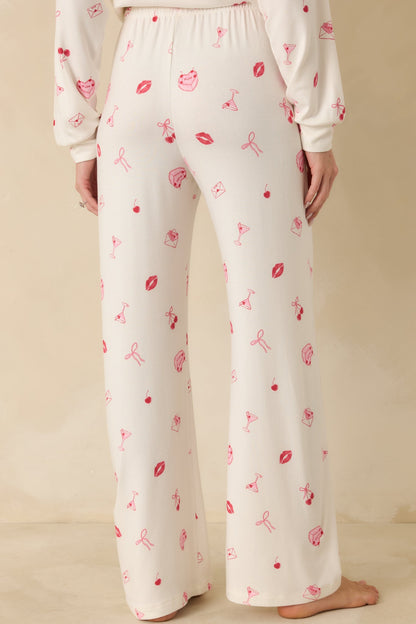 Z Supply Ivory Multi So Sweet Pajama Pants