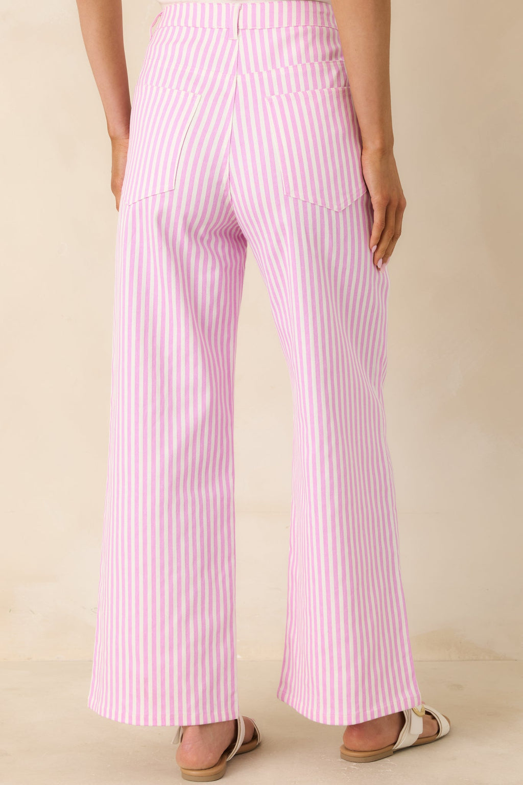 Let’s Get Noticed Pink Stripe Cotton Pants