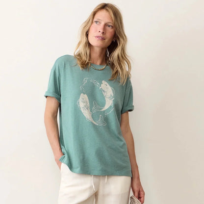 Marine Layer Oversized Hemp Graphic Tee