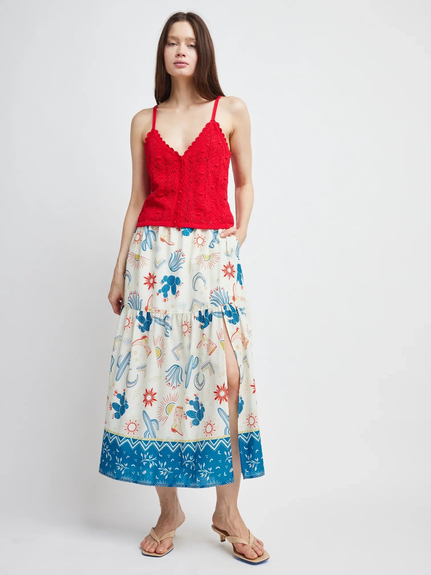 Rain Front Slit Skirt