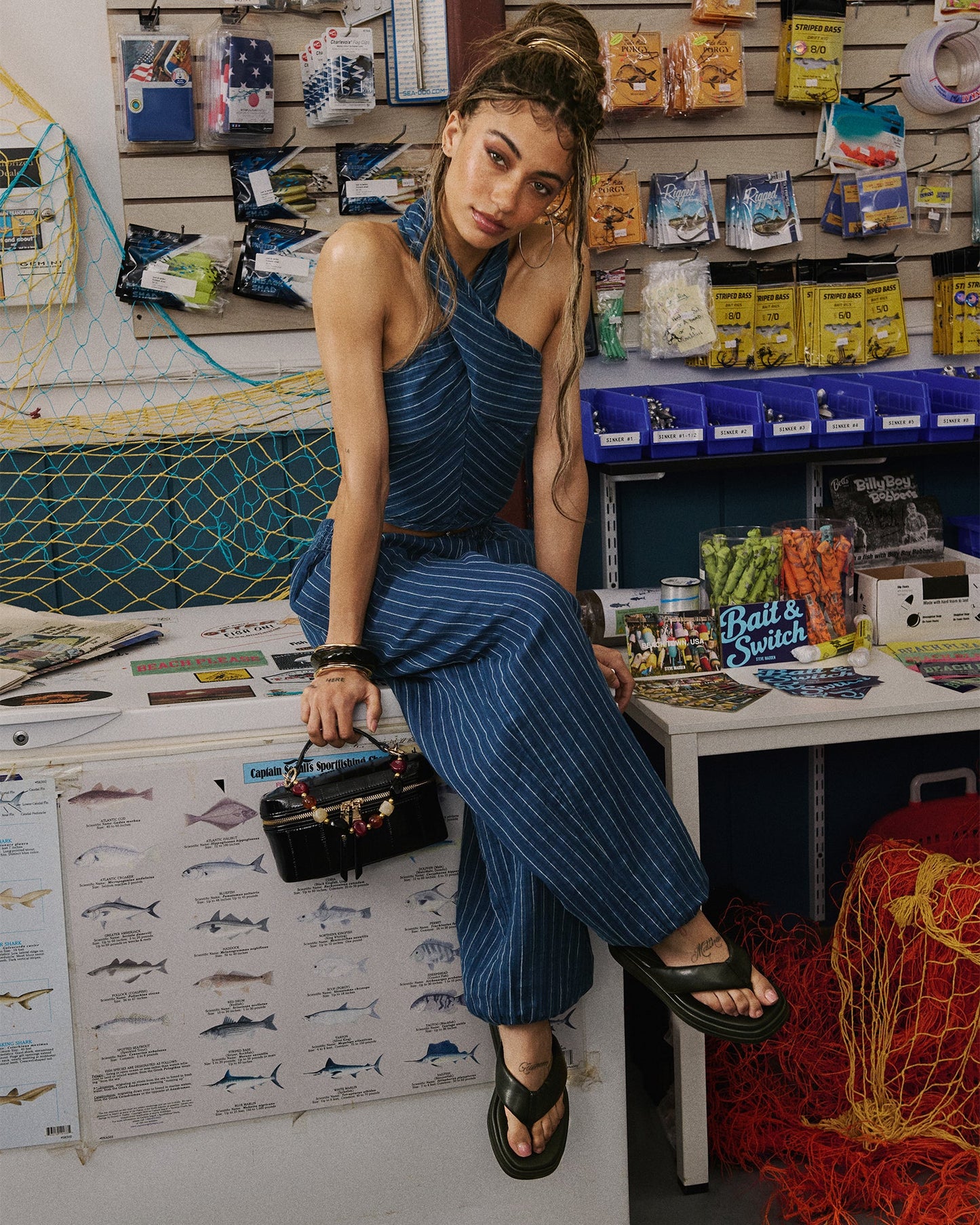 WINNIE TOP MIXED INDIGO