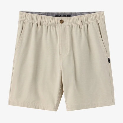 O'Neill Reserve Light Check Elastic Waist 18" Hybrid Shorts