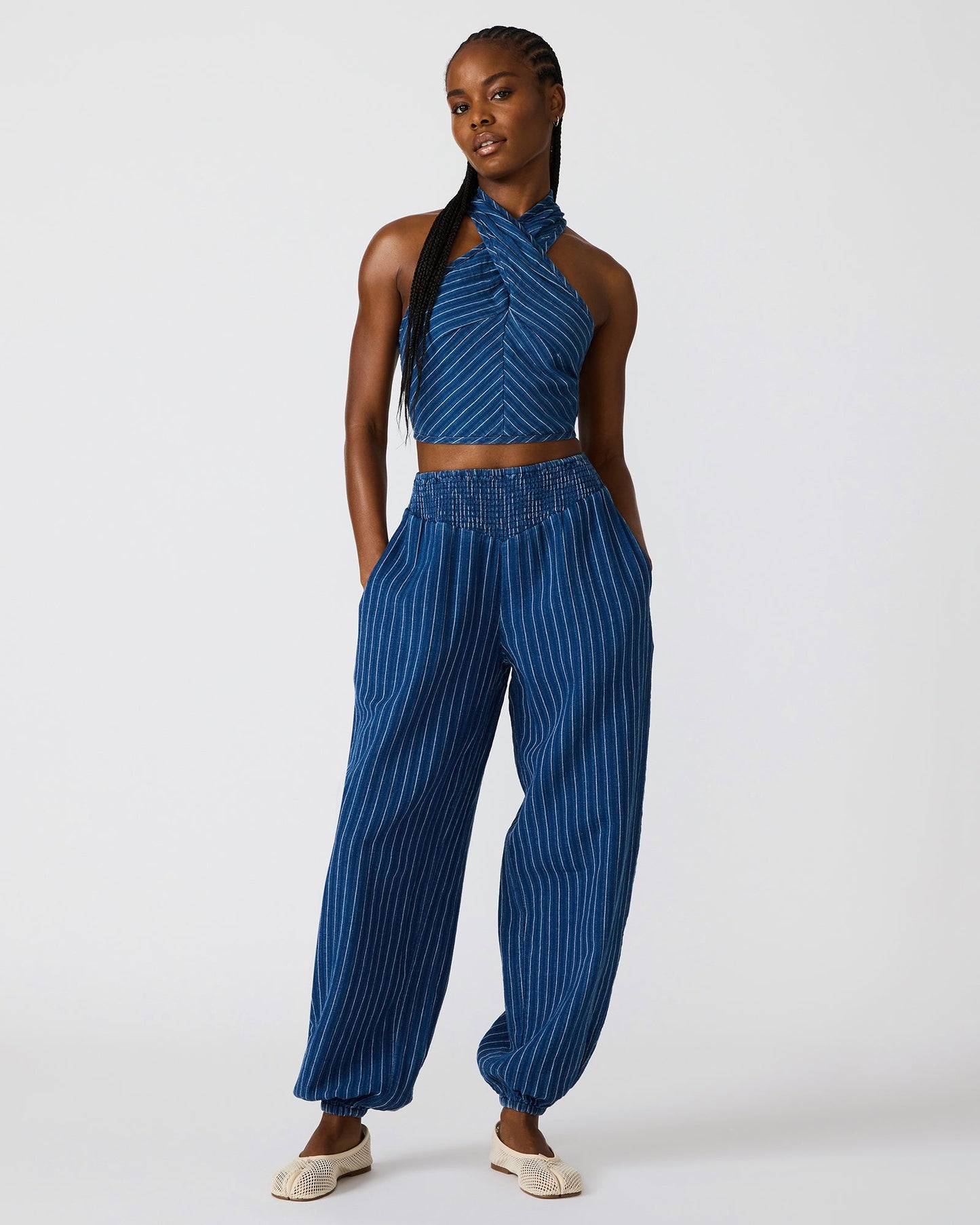 WINNIE TOP MIXED INDIGO