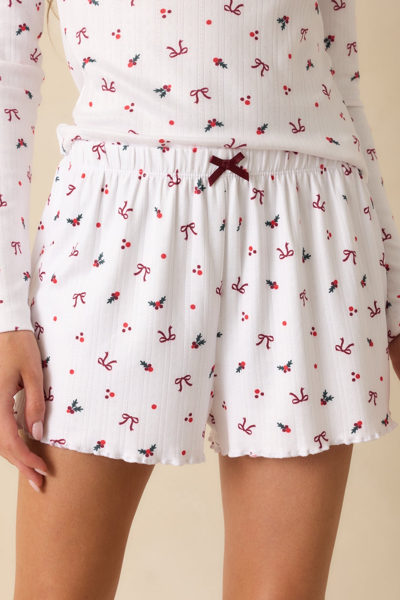 Z Supply White Multi Luxe Holly Pajama Shorts