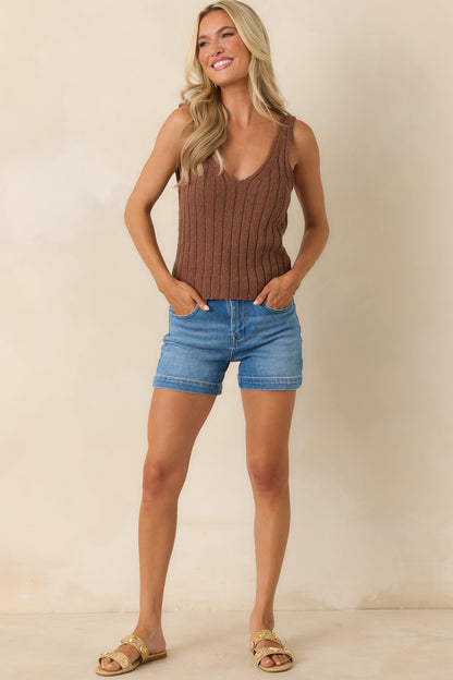 Road Trip Ready Medium Wash Denim Shorts