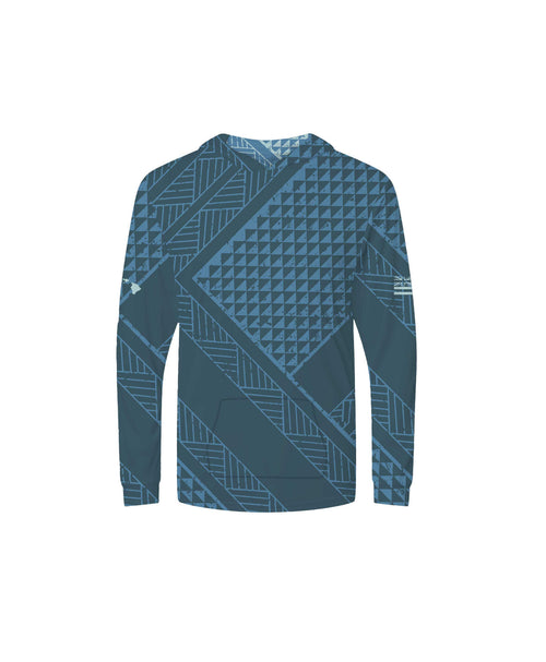 Ulana Youth Hooded Long Sleeve Drifit Pacific Blue