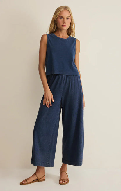Sloane Jersey Denim Muscle Tee