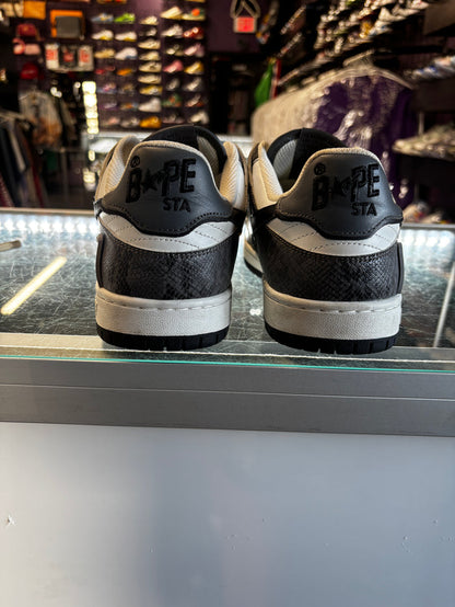 A Bathing Ape Bapesta Low "M1 Black/Grey Snakeskin"