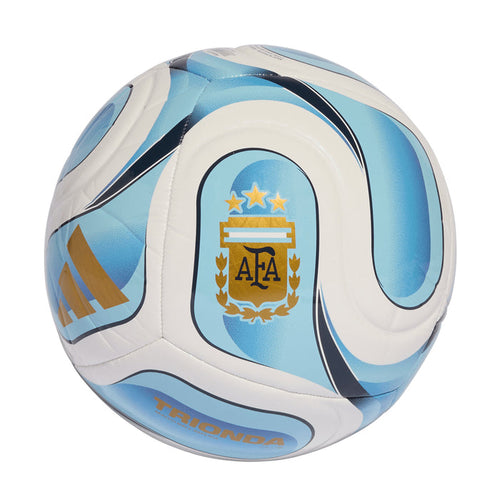 Light blue and white soccer ball with AFA crest and star emblem