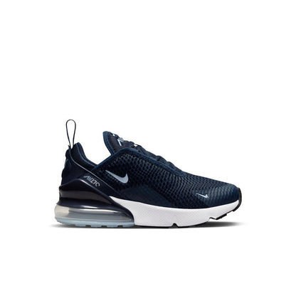 Kids Air Max 270 mesh sneakers, dark navy with white sole and swoosh