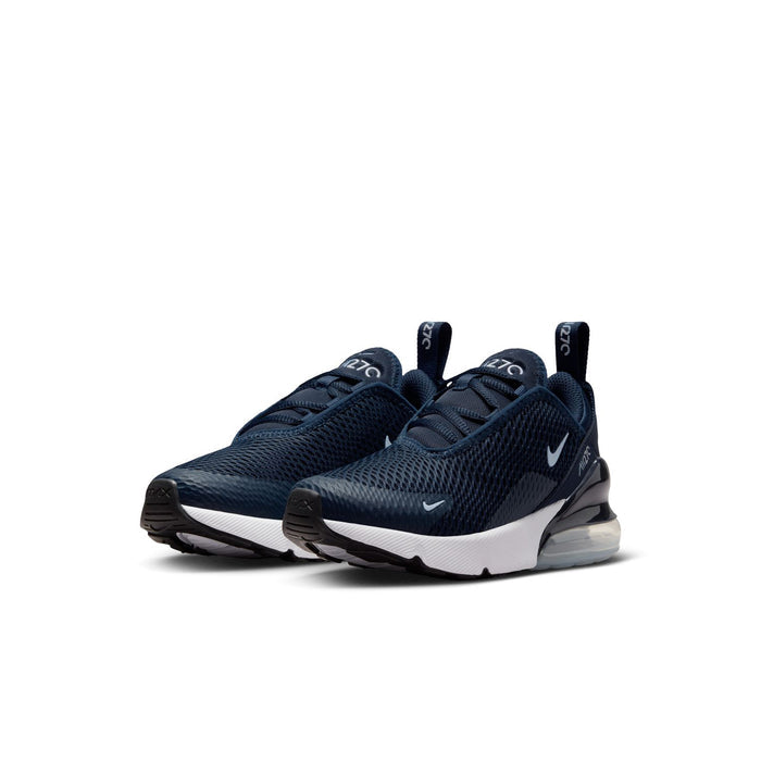 Kids Air Max 270 sneakers in dark navy, white midsole and swoosh detail