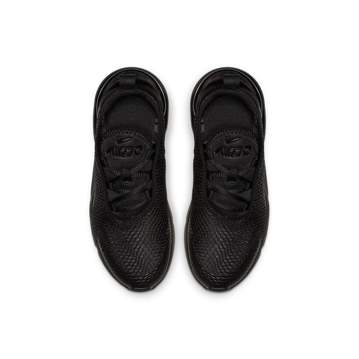 Kids black lace-up sneakers with textured uppers and padded tongue