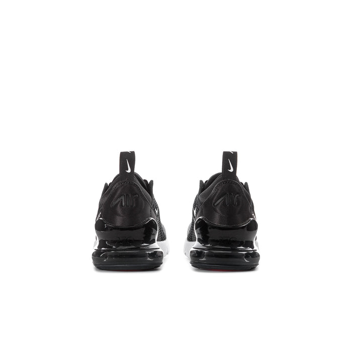 Kids' Nike Air Max 270 sneakers, black heel with glossy Air cushioning at back