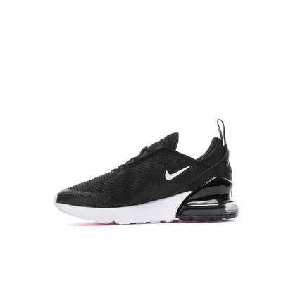 Kids' Nike Air Max 270 sneakers, black upper with white sidewall and Air unit