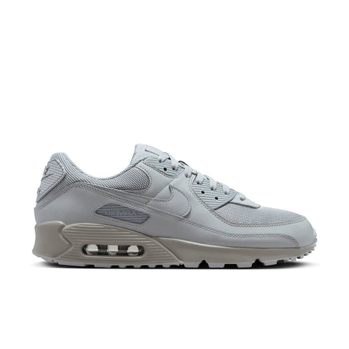 Men's light gray Air Max 90 running sneakers, lace-up with cushioned outsole