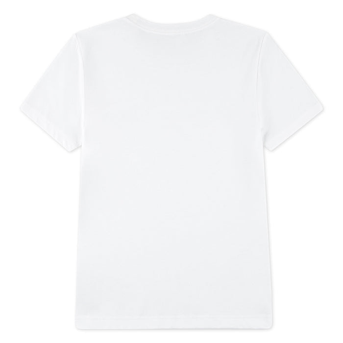 Youth white crew-neck T-shirt, plain back
