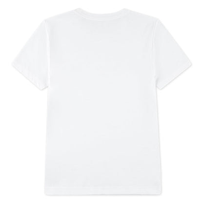 Youth white crew-neck T-shirt, plain back