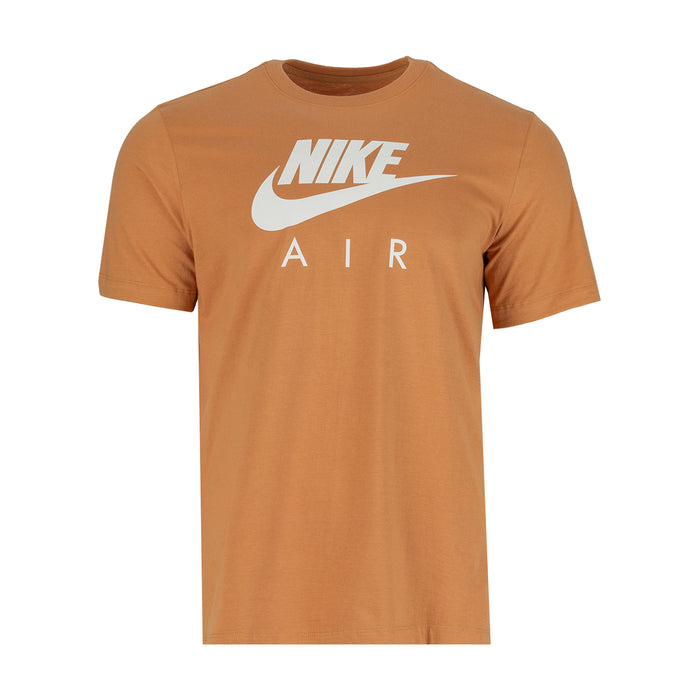 Men's Nike Air T-shirt in flax brown with front graphic logo