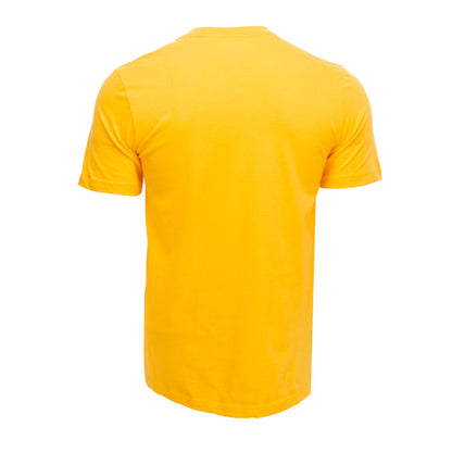 Men's yellow athletic T-shirt, crew neck, short sleeves
