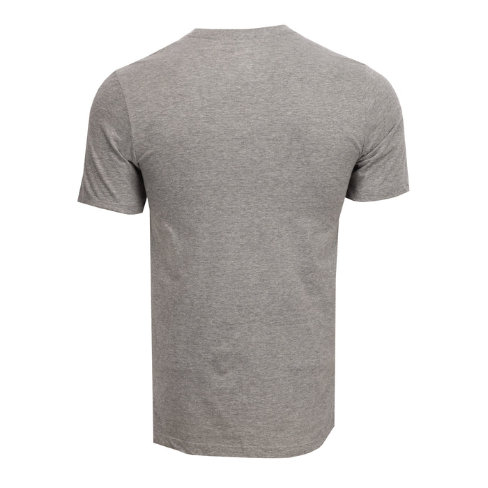 Men's heather grey t-shirt with plain back