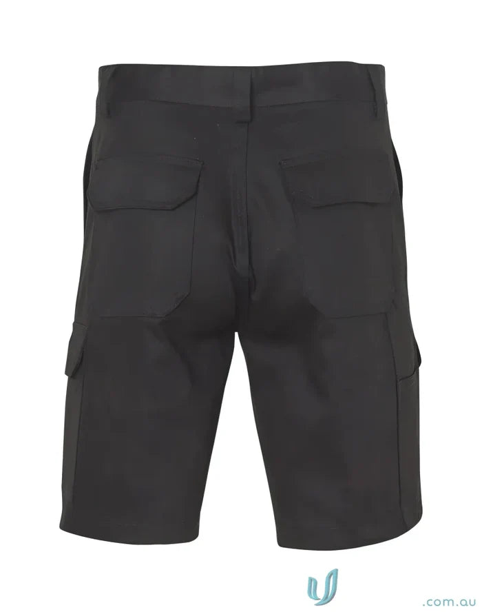 Winning Spirit WP06 AIW Heavy Cotton Drill Cargo Shorts in Black