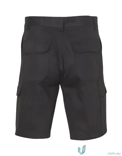 Winning Spirit WP06 AIW Heavy Cotton Drill Cargo Shorts in Black
