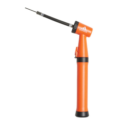 Solar red adidas inflator with black grip and needle tip
