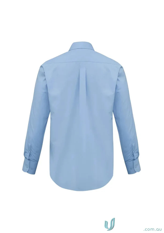 Biz Collection S10510 Base Business LS Shirt in Blue