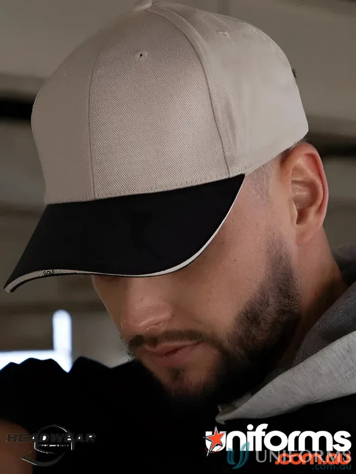 Two-tone embossed golf cap from BHC Embossed Golf Peak, perfect for uniforms and workwear
