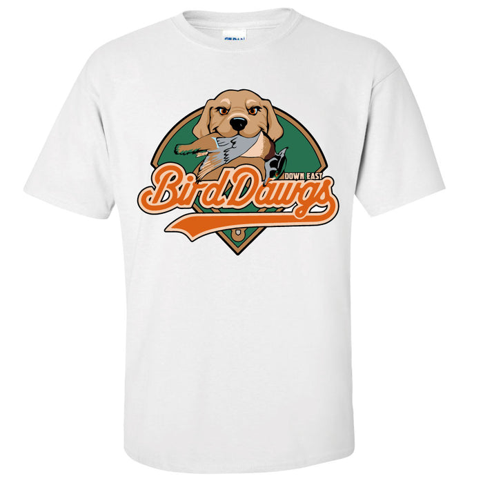 Bimm Ridder White Adult Tee Dog with Bird