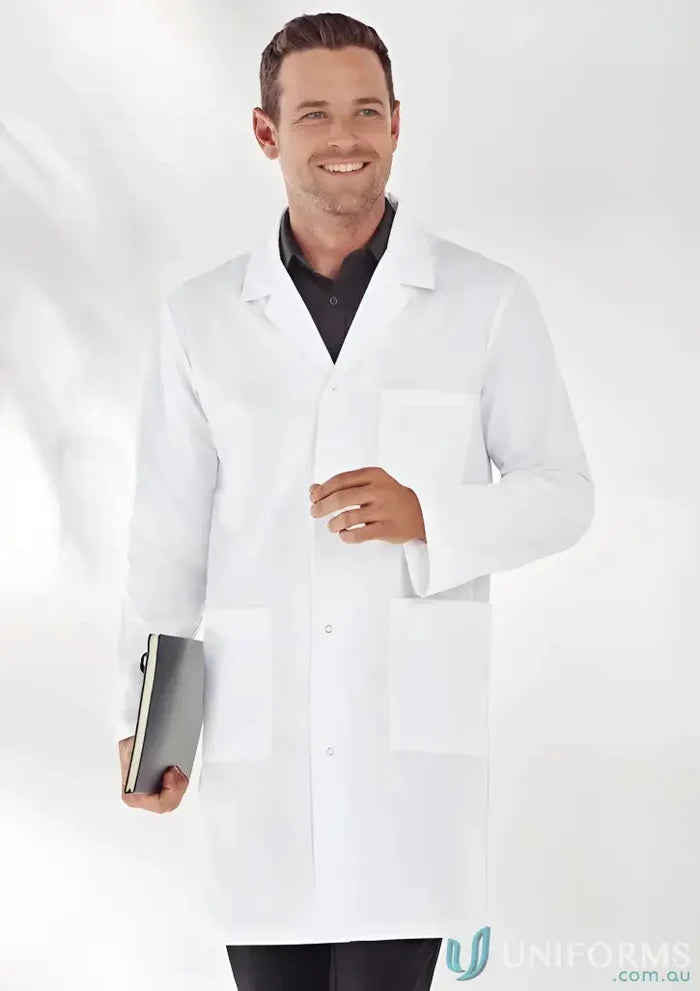 White lab coat from Biz Collection Adult Lab Coat with natural stretch fabric and lab coat h132ml