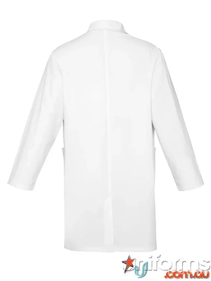White lab coat from Biz Collection with natural stretch fabric, model h132ml