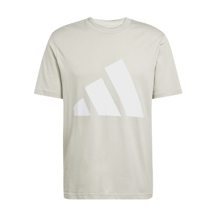 Mens crew-neck tee in off-white with large white BOS logo graphic on chest