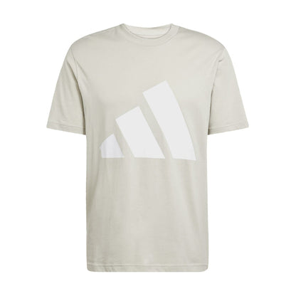 Mens crew-neck tee in off-white with large white BOS logo graphic on chest
