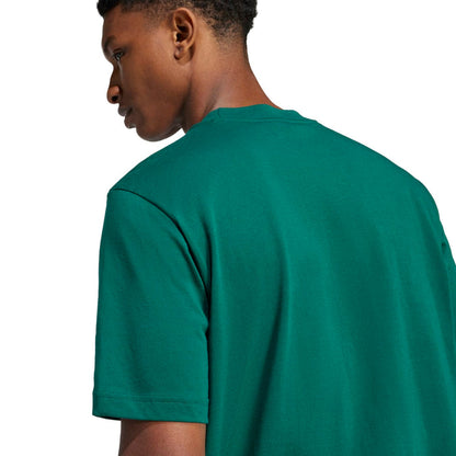Men's collegiate green T-shirt back view, short sleeves