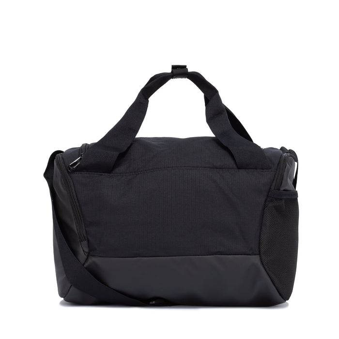 Black Nike small duffel bag with top handles and side storage pocket