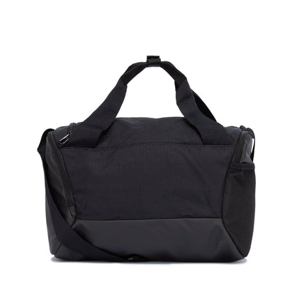 Black Nike small duffel bag with top handles and side storage pocket