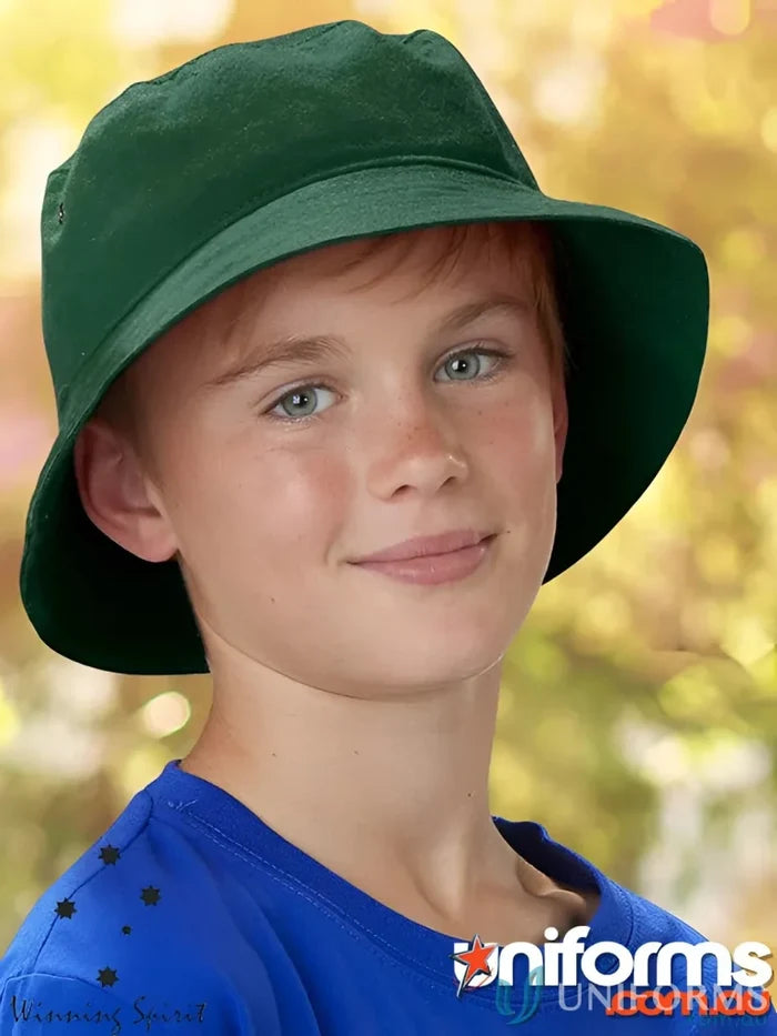 Winning Spirit CH29 Bucket Hat in Bottle Green
