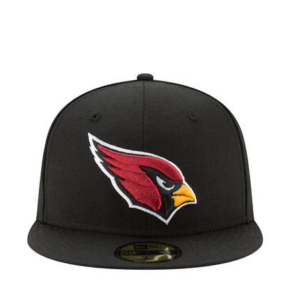 Black baseball cap with Arizona Cardinals bird logo patch in red and white