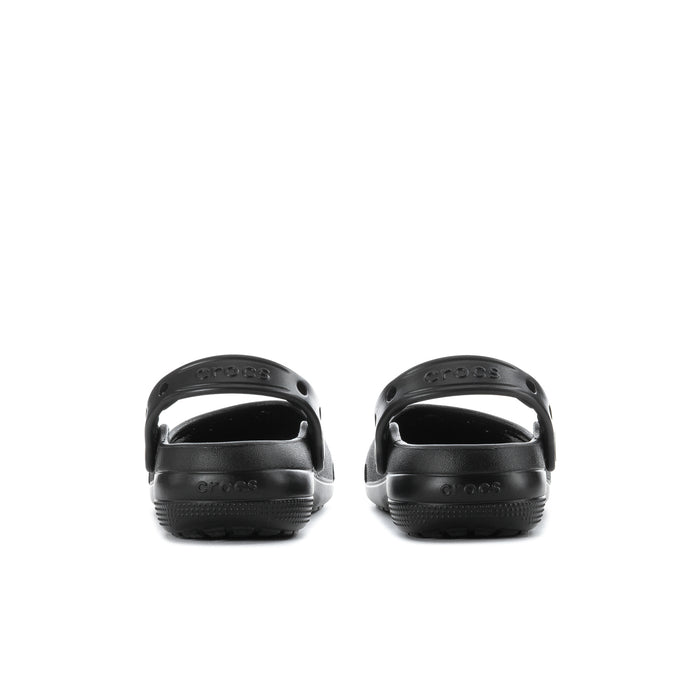 Black women’s ballet clog heels with slip-on back and treaded sole