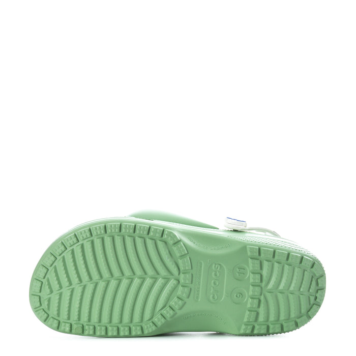 Men's classic clog outsole, textured green tread bottom
