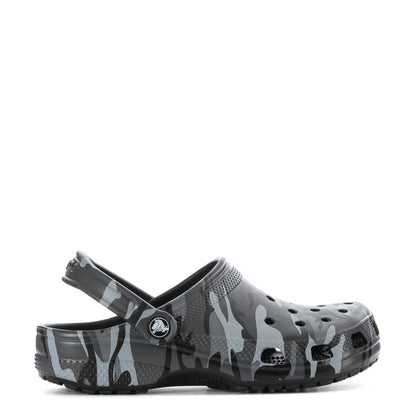 Youth camo clog with adjustable back strap and vented upper