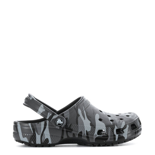Youth camo clog with adjustable back strap and vented upper