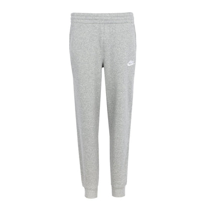 Youth dark grey heather fleece jogger pants with elastic waistband and leg cuffs