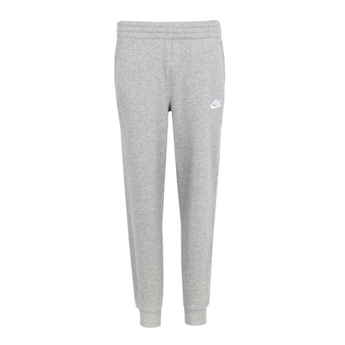 Youth dark grey heather fleece jogger pants with elastic waistband and leg cuffs