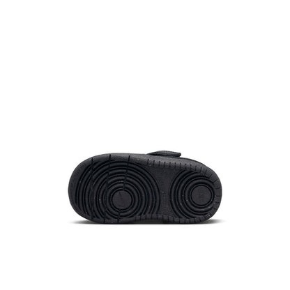 Toddler black sneaker outsole with patterned traction tread