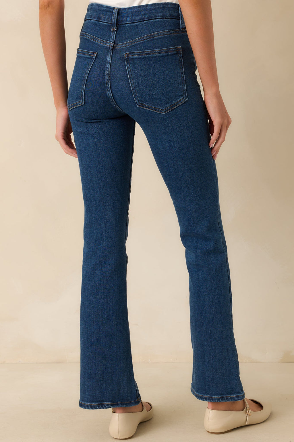 Nothing To Explain Dark Wash Cotton Denim Straight Leg Jeans