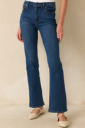 Nothing To Explain Dark Wash Cotton Denim Straight Leg Jeans
